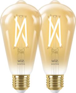 WiZ Smart Filament lamp Edison 2 pack Warm tot Koelwit Licht E27
