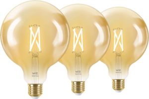 WiZ Smart Filament lamp Globe XL 3-pack Warm tot Koelwit Licht E27