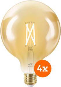 WiZ Smart Filament lamp Globe XL 4-pack Warm tot Koelwit Licht E27
