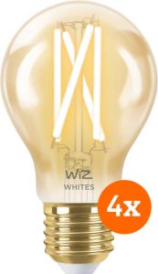 WiZ Smart Filament lamp Standaard Goud 4-pack Warm tot Koelwit Licht E27