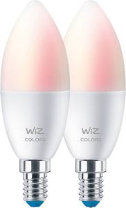 WiZ Smart Kaarslamp 2-pack Gekleurd en Wit Licht E14