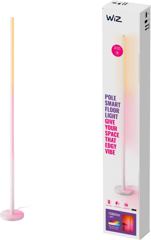 WiZ Vloerlamp Pole Slimme LED-Verlichting Gekleurd en Wit Licht Modern Design Wi-Fi