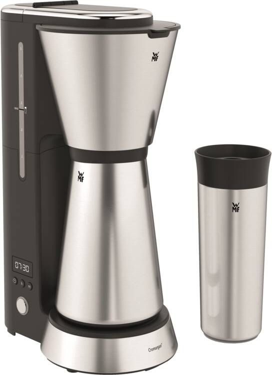 WMF Kitchenmini&apos;s koffiezetapparaat thermoskan zwart zilver 6 kopjes