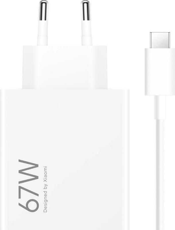 Xiaomi Hypercharge Power Delivery Oplader 67W + Usb A naar Usb C Kabel (1m) Wit