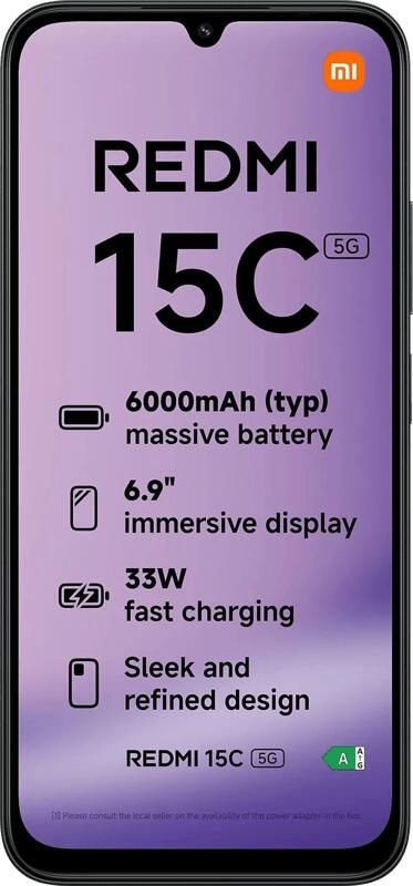 Xiaomi Redmi 15C 256GB Zwart 5G