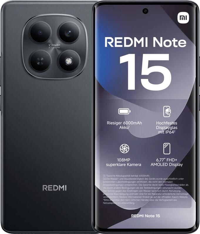 Xiaomi Redmi Note 15 128GB Zwart 4G