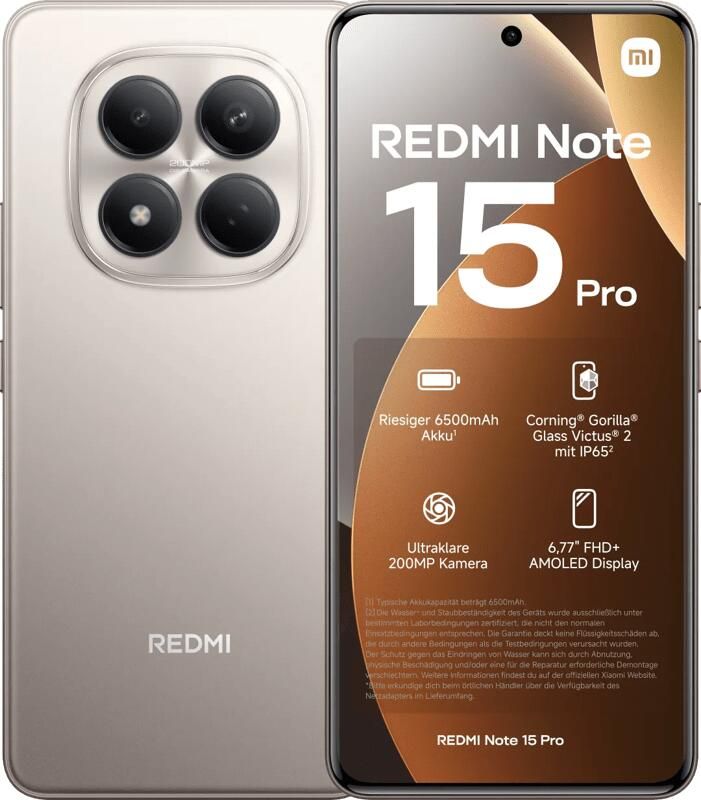 Xiaomi Redmi Note 15 Pro 256GB Goud 4G