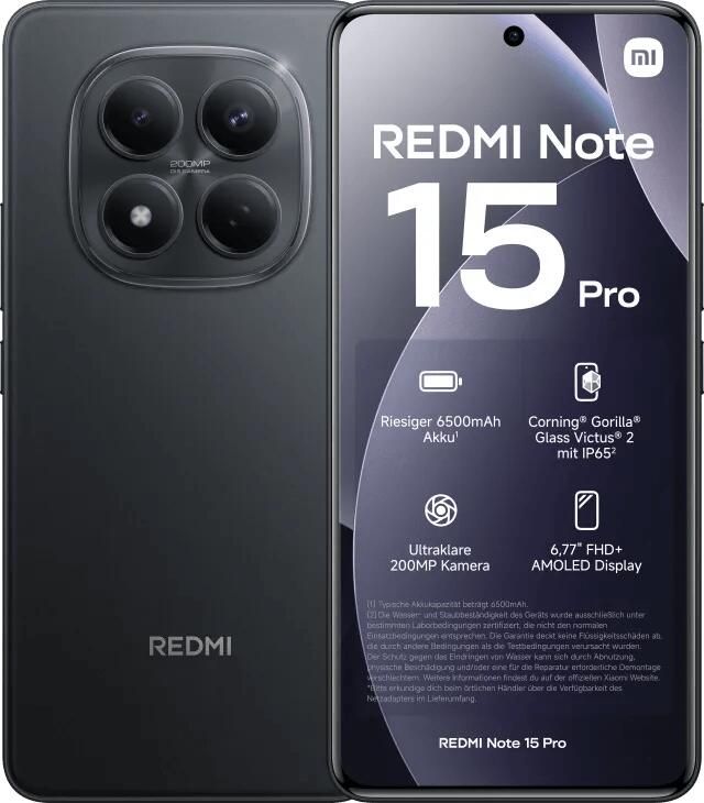 Xiaomi Redmi Note 15 Pro 256GB Zwart 4G