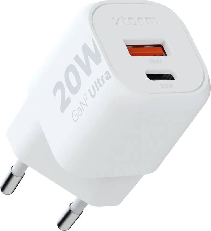 Xtorm GaN2-Ultra Charger 20W 1xUSB-C USB-A Oplader Wit