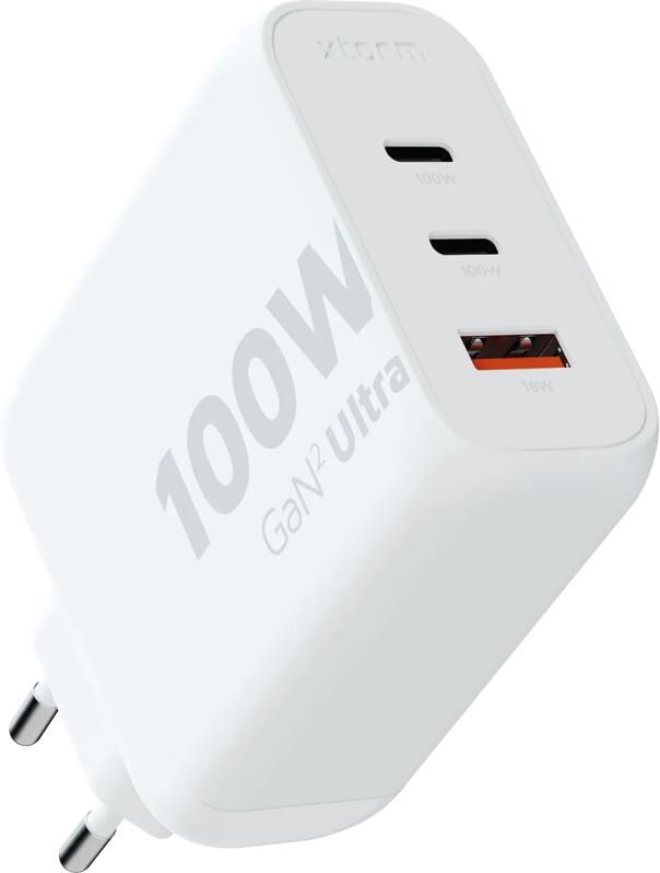 Xtorm GaN2-Ultra Charger 100W 2xUSB-C USB-A Oplader Wit
