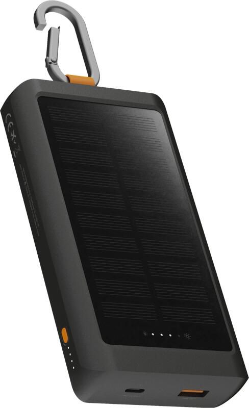Xtorm Go 2 Solar Power Bank 10.000 mAh met Snelladen en Zaklamp Zwart