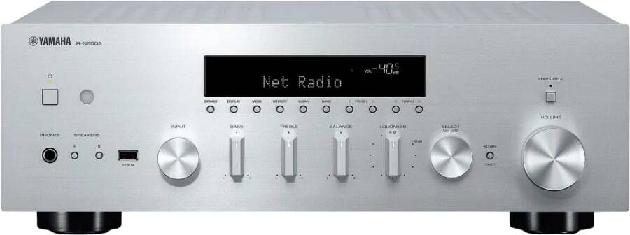 Yamaha R-N600A Zilver | Hifi componenten | Beeld&Geluid Audio | 4957812693646