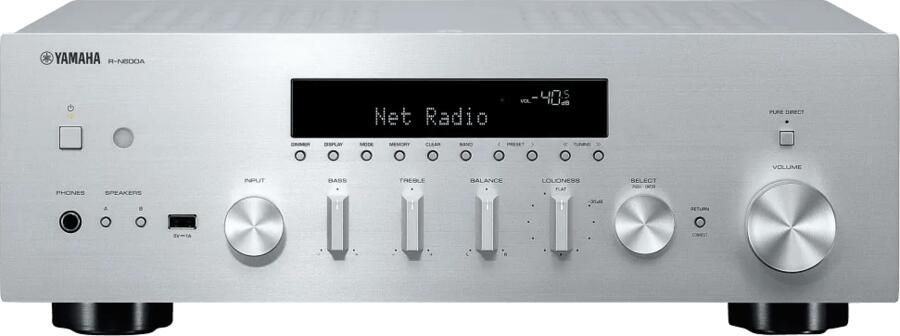 Yamaha R-N600A Zilver | Hifi componenten | Beeld&Geluid Audio | 4957812693646