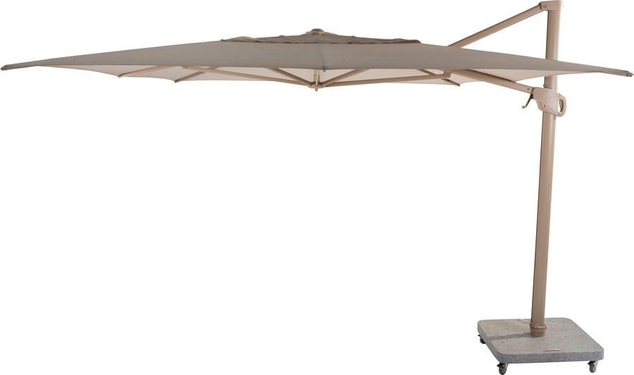 4 Seasons Outdoor 4SO Hacienda zweefparasol 300 x 400 cm met Latte frame en sand doek