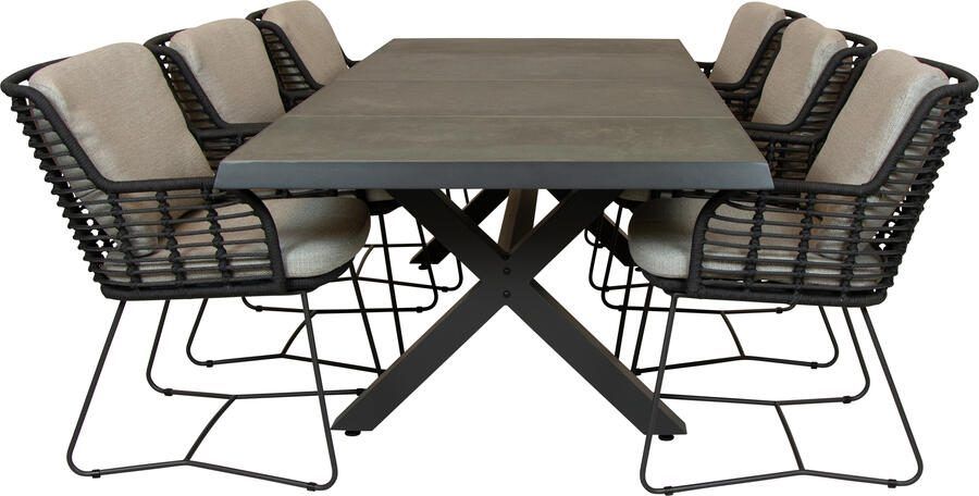 4 Seasons Outdoor Qopps Bilby tuintafel met 4SO Fabrice dining tuinstoel