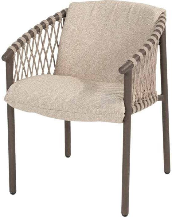 4 Seasons Outdoor 4SO Allora dining tuinstoel terre met kussens