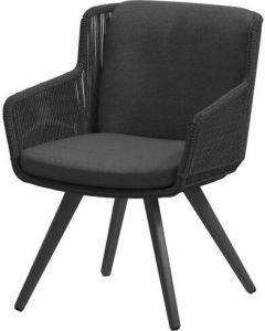 4 Seasons Outdoor Flores dining tuinstoel antraciet Aluminium