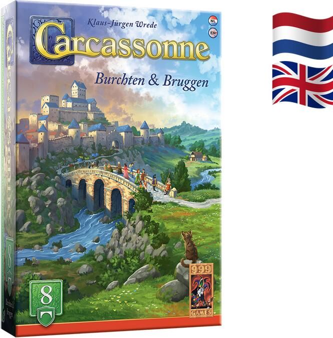 999 Games Carcassonne: Burchten & Bruggen uitbreiding 8 bordspel