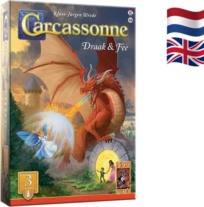 999 Games Carcassonne draak & fee uitbreiding 3 bordspel