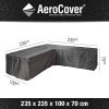 Aerocover loungesethoes hoekset 235x235x100x70 cm(LxLxBxH) Antraciet online kopen