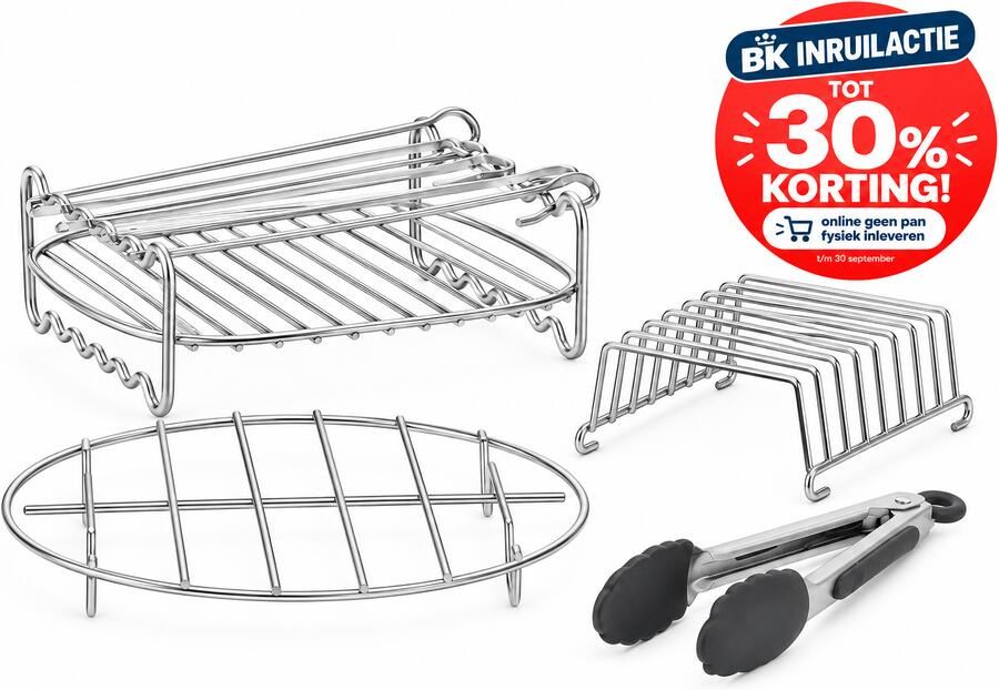 BK Connect airfryer accessories 4-delige grillset Kookaccessoires
