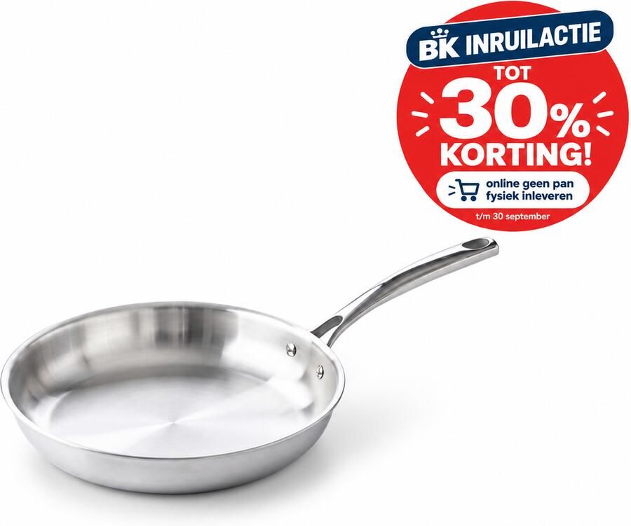 BK Koekenpan Superior Tri-Ply ø 28 cm zonder anti-aanbaklaag - Foto 2