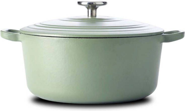 BK Bourgogne braadpan Ø 24 cm groen gietijzer inductie - Foto 2