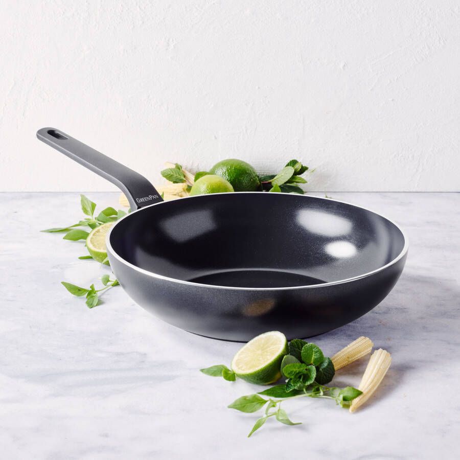 GreenPan Essence Wok met Keramische Antikleeflaag met Deksel PFAS vrij Ø 28cm - Foto 2