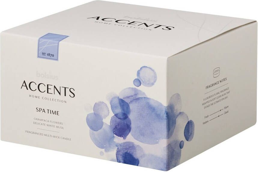 Bolsius accents scented glass multiwick spa Time OP=OP