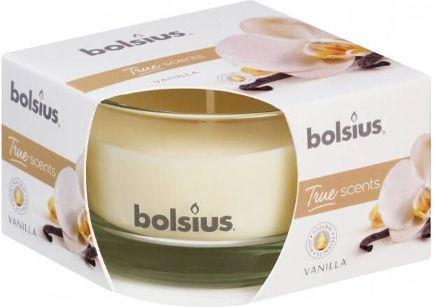 Bolsius Geurglas 80 50 True Scents 82x82x52 Vanilla