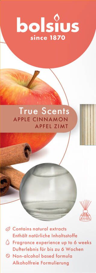 Bolsius geurverspreider appel kaneel 45ml true scents