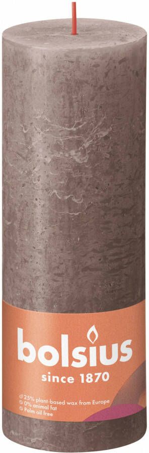 Bolsius Stompkaars Rustic Taupe Ø68 mm Hoogte 19 cm Taupe 85 Branduren
