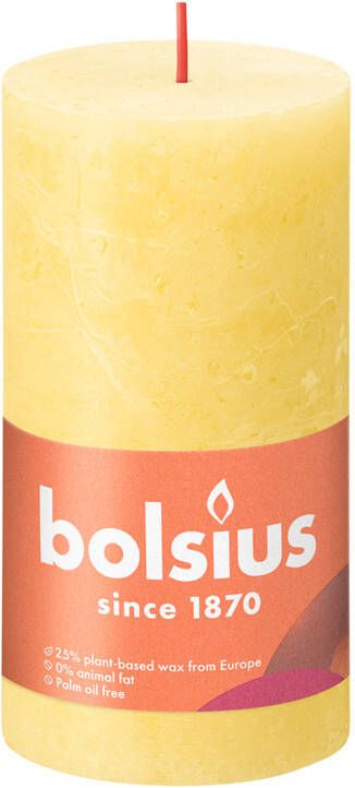 Bolsius rustiekkaars 130 68 sunny yellow