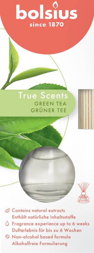 Bolsius true scents geurverspreider 45ml green tea