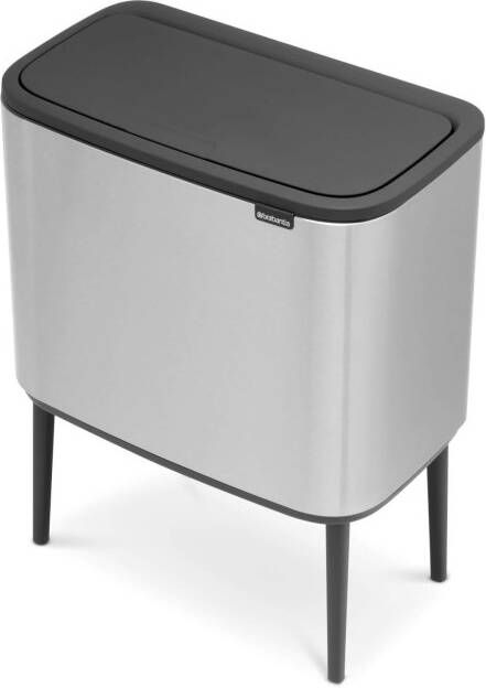 Brabantia bo touch bin 11+23 liter matt steel fingerprint proof