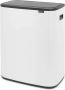 Brabantia Bo Touch Bin afvalemmer 60 liter met kunststof binnenemmer White - Thumbnail 3