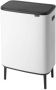 Brabantia Bo Touch Bin Hi Prullenbak 2 x 30 liter Afvalscheiding White - Thumbnail 2