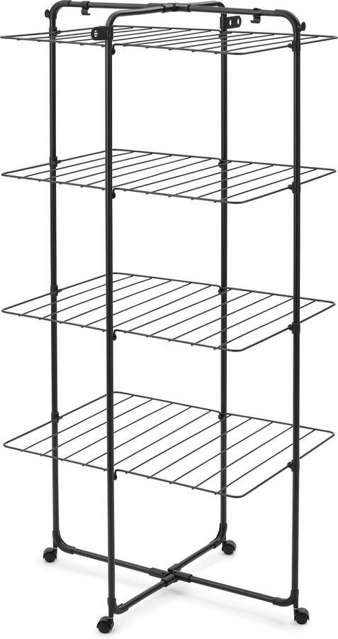 Brabantia Droogtoren met wieltjes (30m) Matt Black