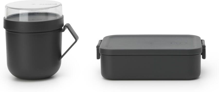 Brabantia Make & Take lunchset 2 delig dark grey