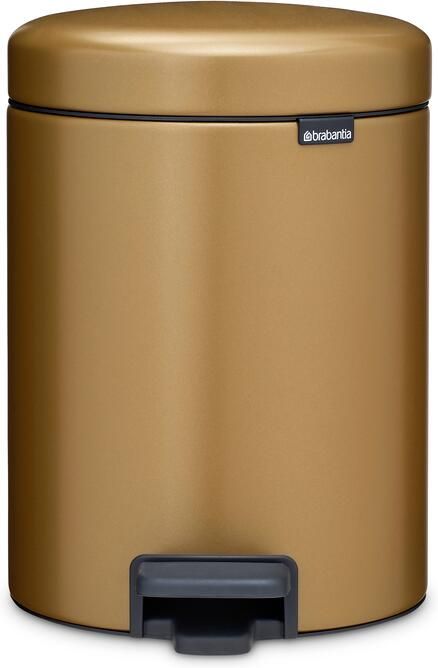Brabantia NewIcon Pedaalemmer 5 liter kunststof binnenemmer Warm Brass