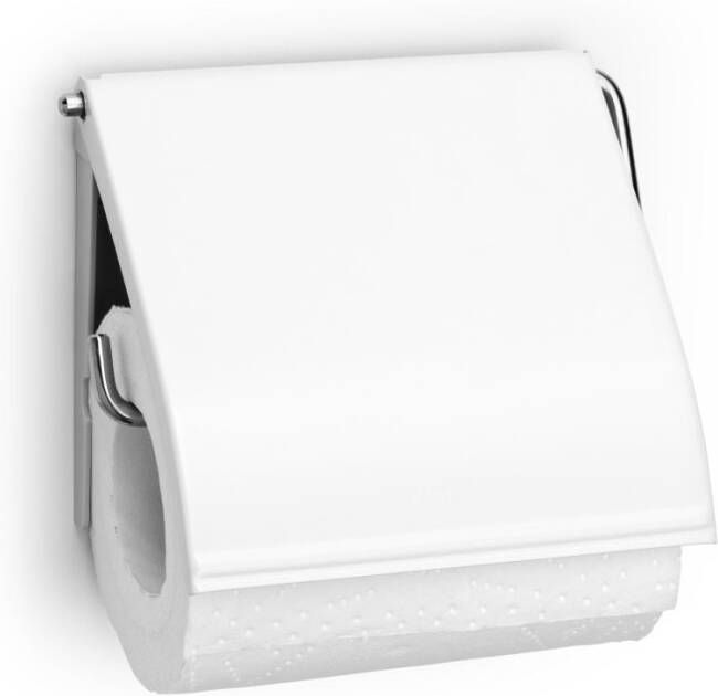 Brabantia toiletrolhouder met klep wit
