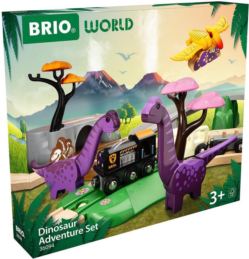 Ravensburger BRIO World 36094 Avonturenset met dinosaurussen | Set speelgoedtreintjes voor kinderen vanaf 3 jaar - Foto 2