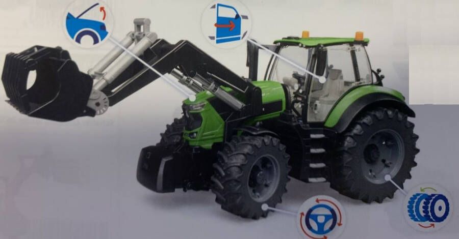 Bruder b Deutz 8280TTV trekker met frontlader