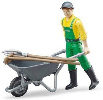 Bruder Gemeentewerker Met Accessoires Groen 4-delig - Foto 2