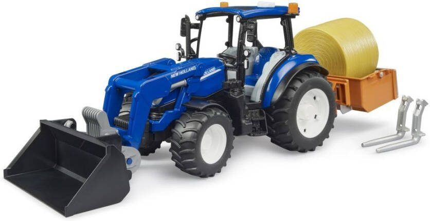 Bruder New Holland T5.120 met voorlader en laadbak