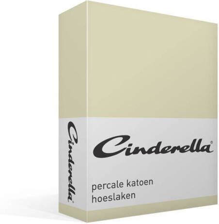 Cinderella Hoeslaken basic katoen 90x200 tot25cm ivoor