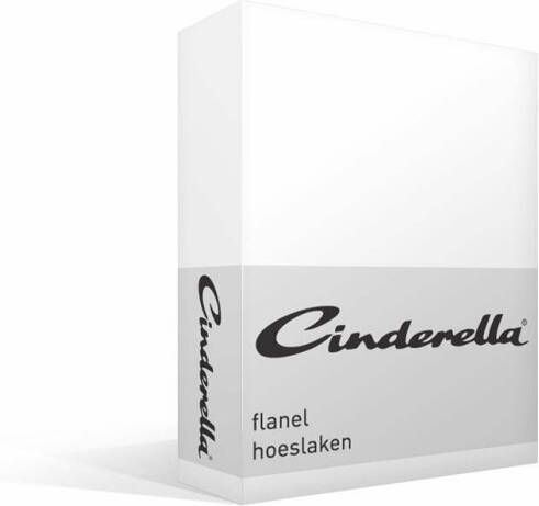 Cinderella hoeslaken flanel 90x200 210 white