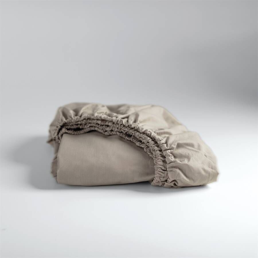 Cinderella hoeslaken hoge hoek standaard katoen 180x200 taupe tot 35 cm