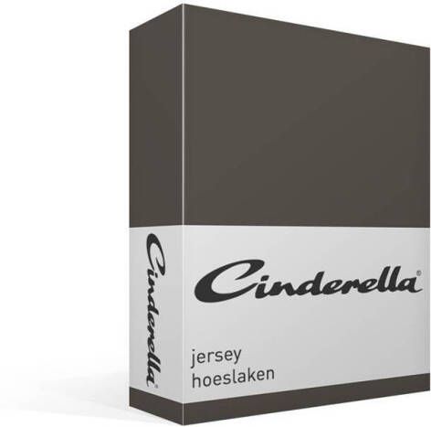 Cinderella hoeslaken jersey 80 90x210 220 100x200 antraciet