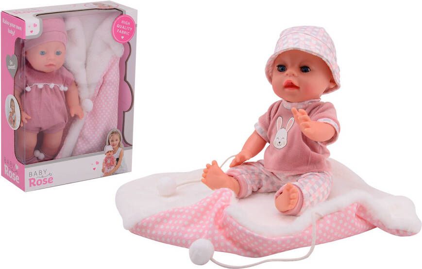 Coppens Baby Rose pop deluxe 35 cm 2 assorti